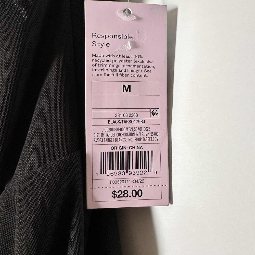 Wild Fable Women's Medium Size Dress | BLACK | STRETCHY| ANGLED| NWT - Picture 9 of 11